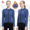 X-TIGER Winter Cycling Clothing Woman Long Sleeve Fleece Windproof Biking Women's Full Zipper Reflective Road MTB Bicycle Jersey