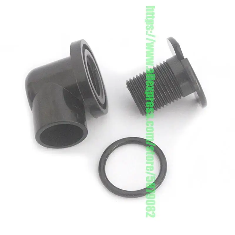 Water Tank Bulkhead Drainage Connectors Aquarium Bottom Filter Plastic Elbow Outlet Joint For Hard Pipe Soft Pipe 20mm/25mm