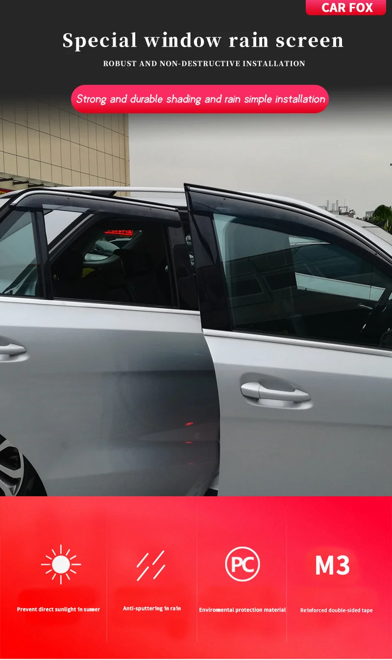 Door Visor For MAZDA CX-9 CX9 TB 2007-2015 CAR Window Visor Vent Wind Deflectors Visors Rain Guard Shades