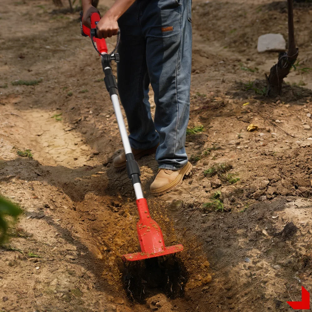 ONEVAN Bürstenloser Elektrischer Gartenfräser Rasenmäher Rototiller Kabelloser Vertikutierer Gartenwerkzeug für Makita 18V Akku – Detail 13