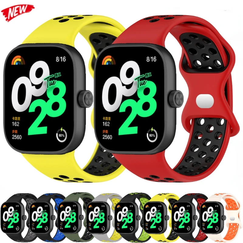 

Sport Silicone Strap for Redmi Watch 4 Band Replacement Breathable Correa Bracelet Smartwatch for Xiaomi Band 8 Pro Accessories