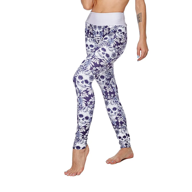 2022 Spring New Fashion 3D Digital Fitness High Waist Elastic Leggings Women's Yoga Pants Legins Women yoga pants for women Leggings