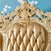 European luxury solid wood leather double bed 1.8 meters palace luxury 2 meters master bedroom wedding villa high-end queen bed 3