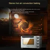 32L Oven 4 Levels Built-in Oven Light Upper and Lower Independent Temperature Control Time Setting Multi-function Hot Air Oven 5