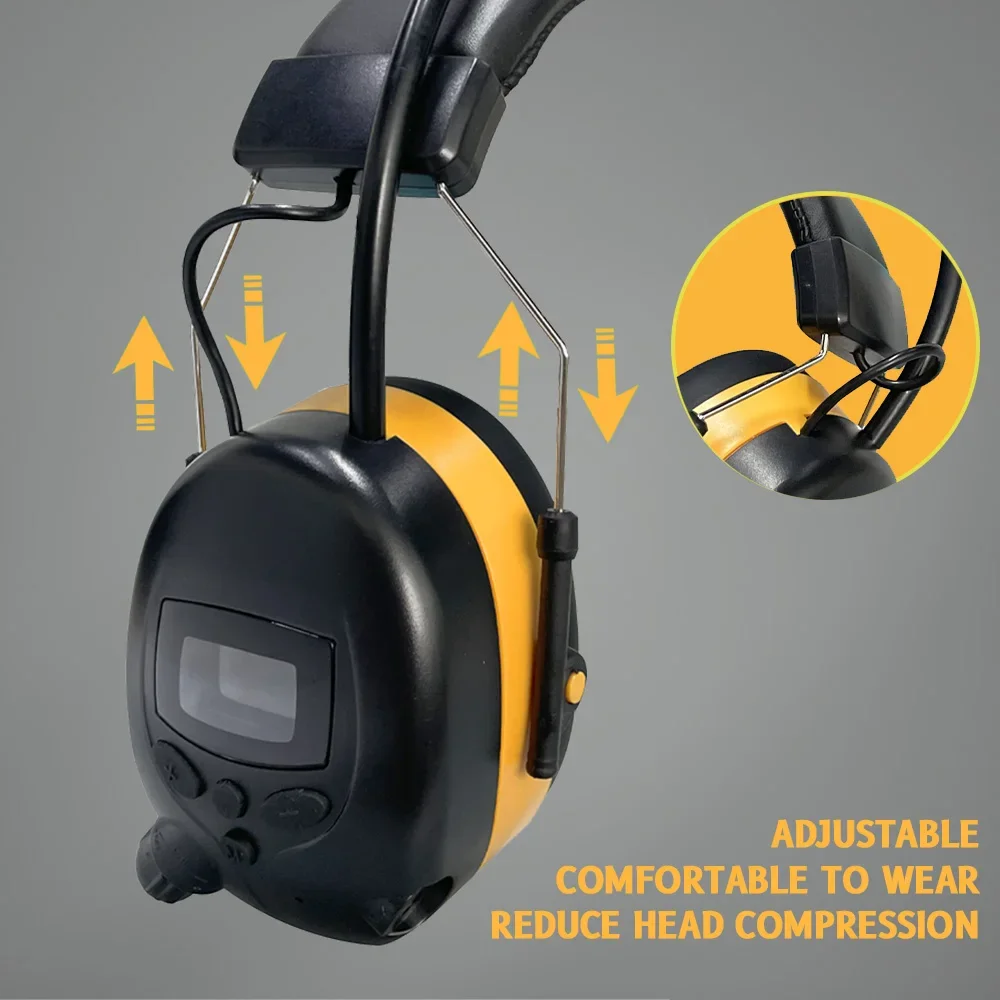 Noise Cancelling Headphones FM/AM/DAB Radio Noise Canceling Headphones NRR 30dB Suitable for Gardening/Factory/Hunting Hearing Protection Headphones
