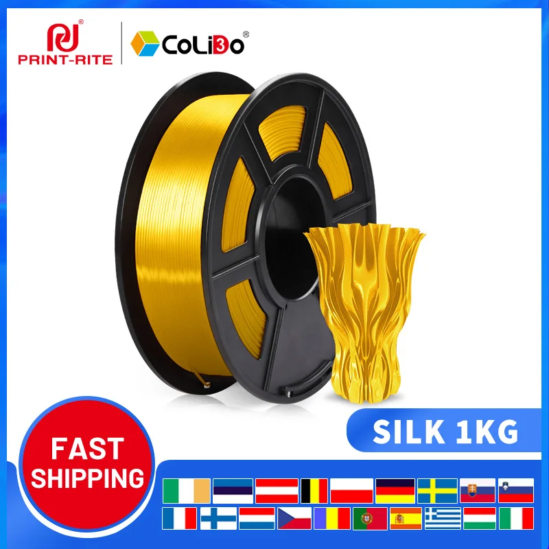 

SILK PLA + Filament 1.75mm PLA 3D Printer Filament Print-rite CoLiDo Silk Effect 3D Printing Material For FDM 3D Printer 1KG