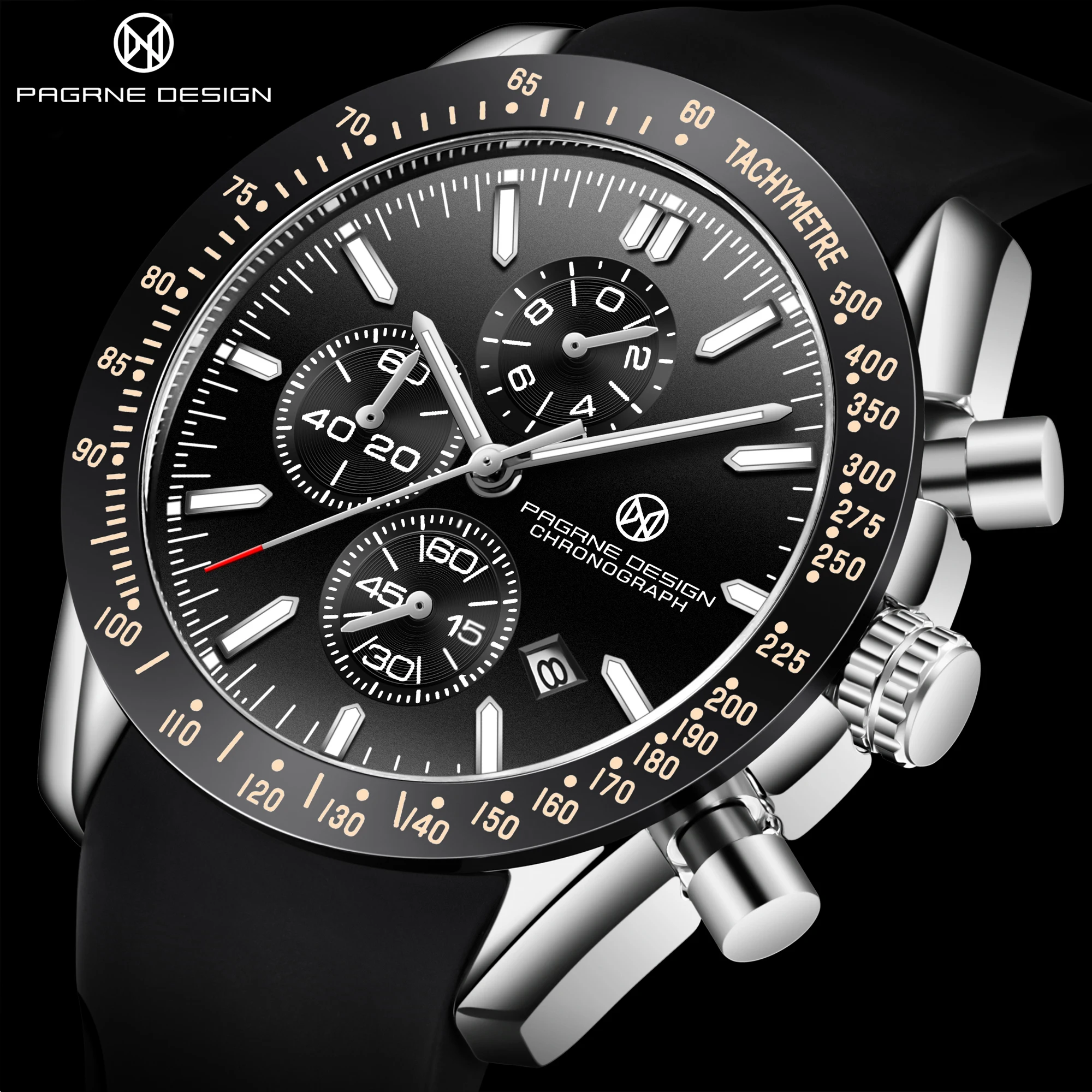 PAGANI(PAGRNE) Дизайнерские мужские кварцевые часы, водонепроницаемые, Роскошные, деловые, сапфировые, нержавеющая сталь, верхние, 2023, 45 мм, 5140 PAGANI(PAGRNE) Дизайнерские мужские кварцевые часы, водонепроницаемые, Роскошные, деловые, сапфировые, нержавеющая сталь, верхние, 2023, 45 мм, 5140