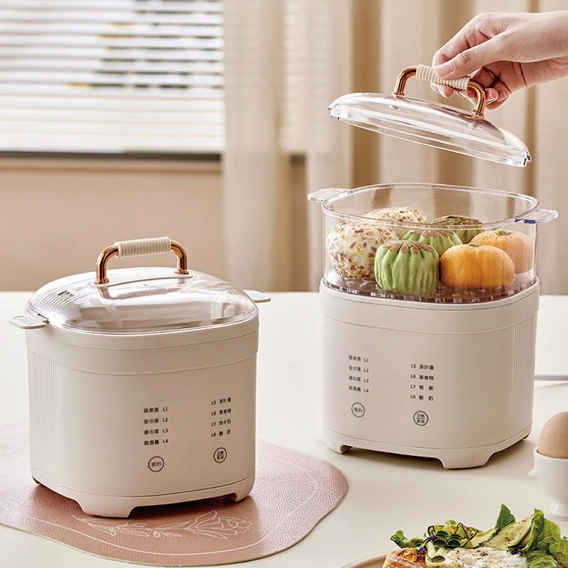 200W Smart Egg Cooker pentole elettriche per la casa appuntamento macchina per la colazione multifunzionale elettrodomestico da cucina a vapore automatico