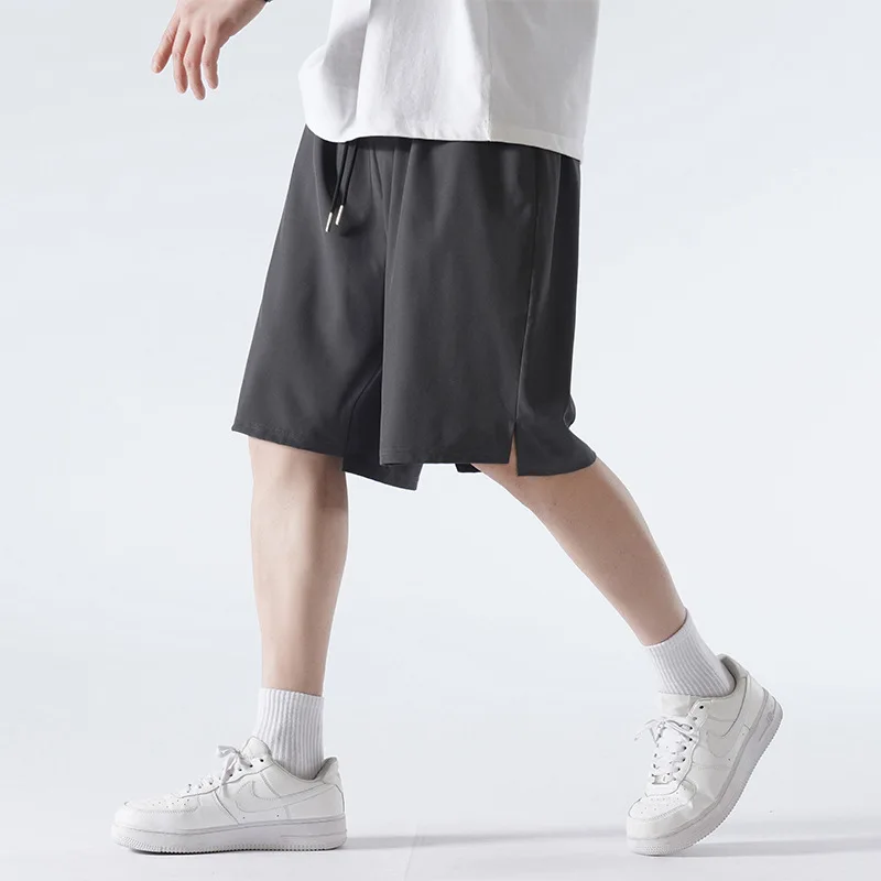 Summer Thin Sports Capris Loose Outdoor Quick Dried Ice Silk Casual Fitness Pants gym shorts men