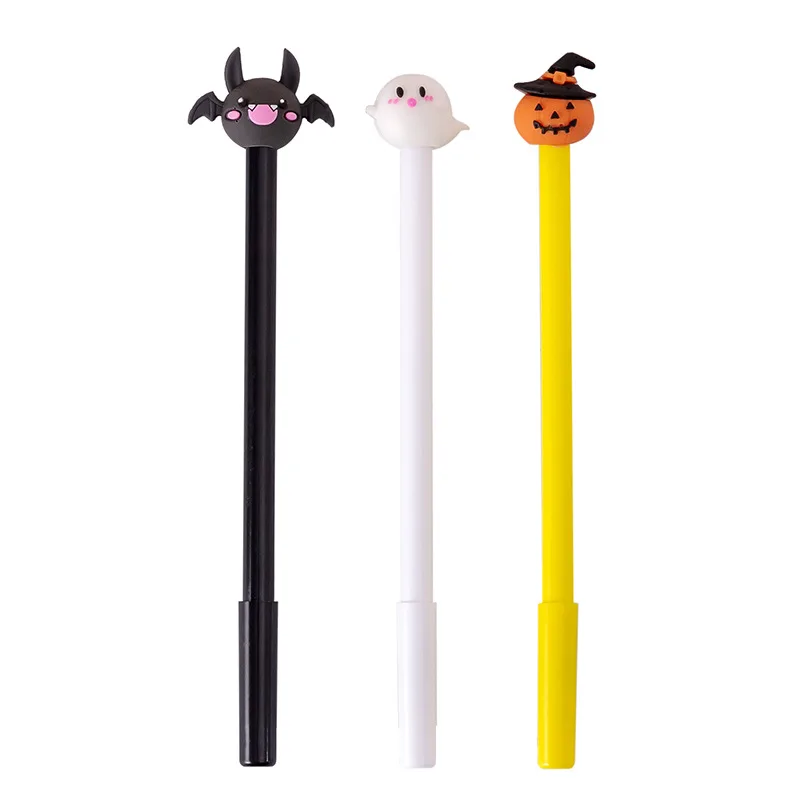 Stylos à Encre Gel Thème Halloween Créatifs, 3 Pièces/lot, Fournitures D'écriture Scolaires Et De Bureau, Papeterie Cadeau, Stylos Mignons