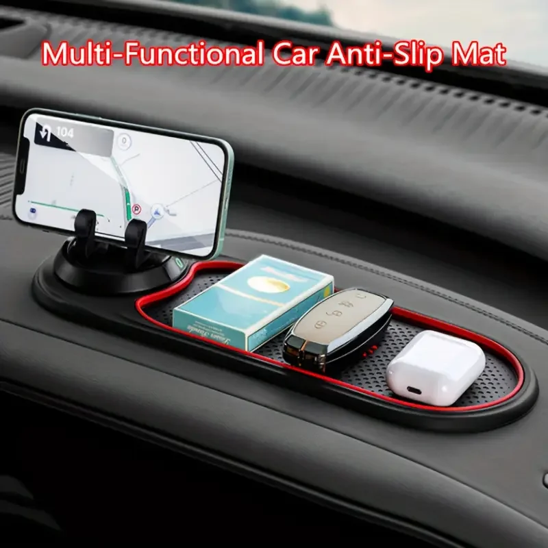 Multi functional Car Anti Slip Pad and Phone Holder 360 &deg; rotating Swan Navigation Bracket Silicone Dashboard Car Pad