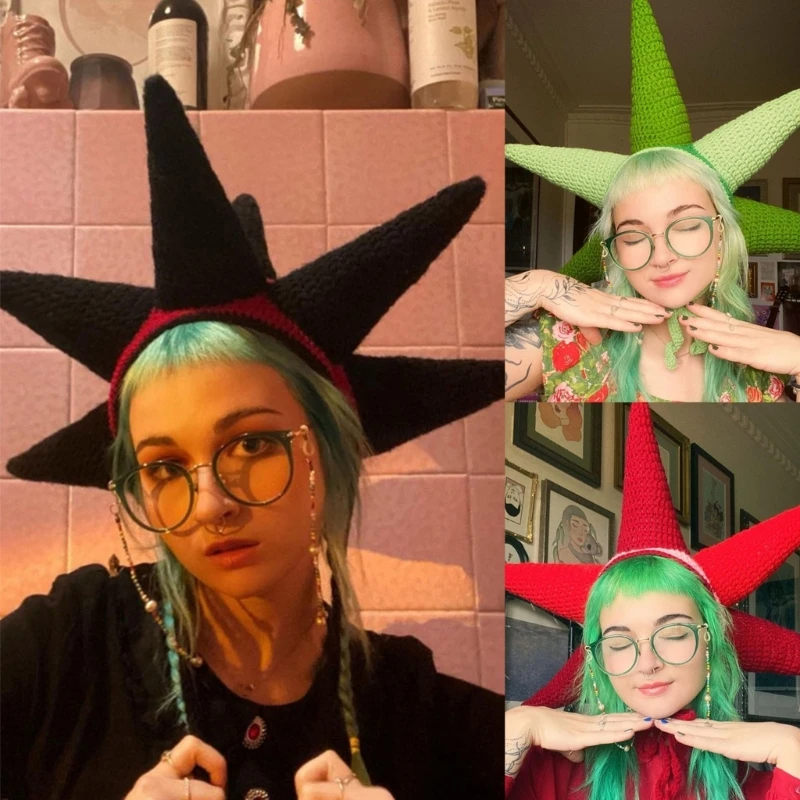 

Sea-Urchin Headgear Oversized Hat Party Holiday Hat for Teens Men Women D5QB