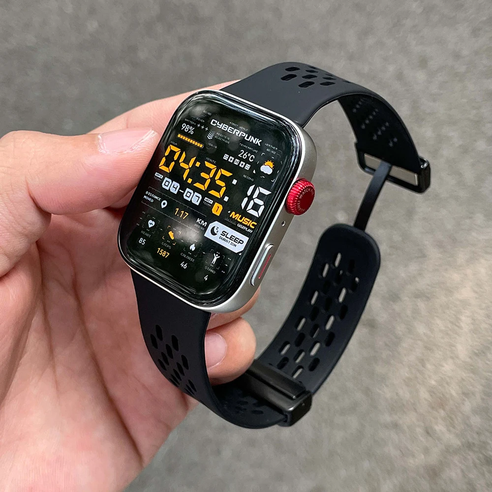 Silicone Magnetic Strap - Comfortable & Breathable Bracelet for Smartwatches