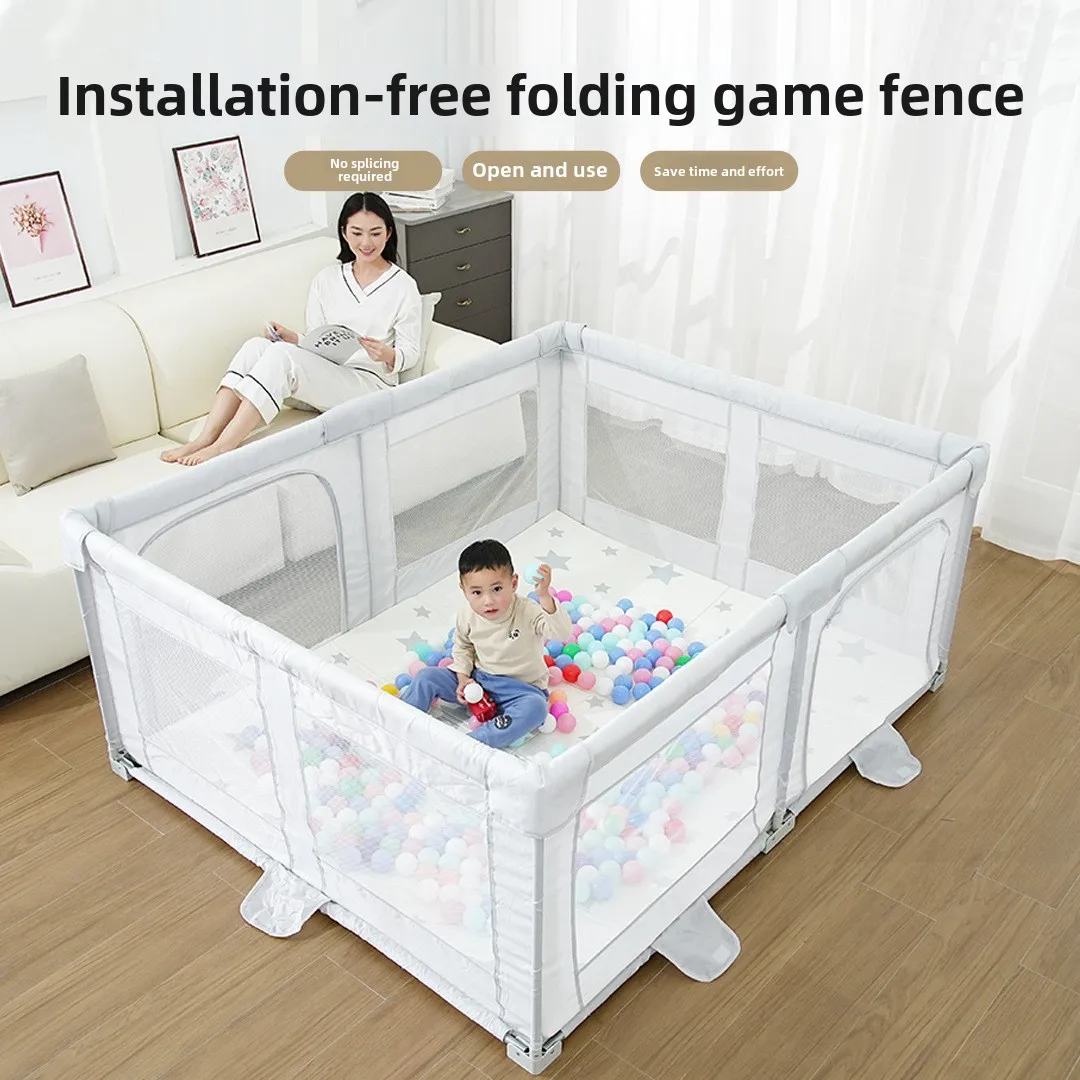 Baby Playpen Children Do Not Need To Install Convenient Fence Indoor Foldable Baby Play Fence Multi-functional Protective