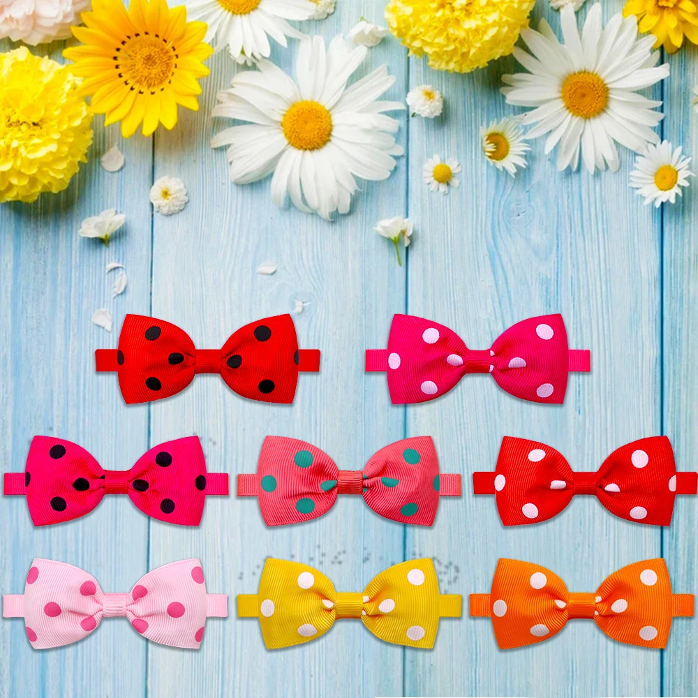 도트 스타일 개 Bowties 애완 동물 개 작은 개를위한 손질 나비 넥타이 칼라 개 손질 액세서리 애완 동물 용품