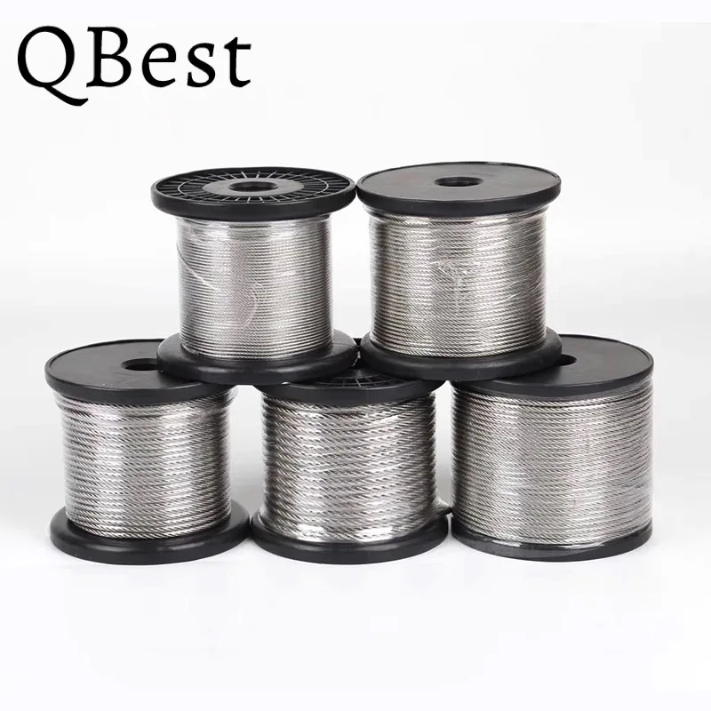 Stainless Steel Hanging Wire 1.5mm X 30m - Heavy Duty Craft & Garden Wire With 20 Aluminum Crimping Sleeves-652355
