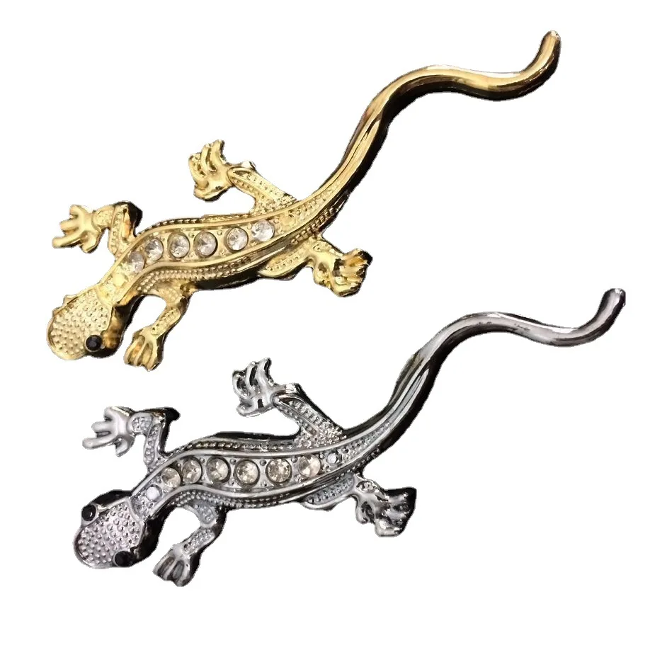 

Алмазная металлическая наклейка Gecko, украшение кузова автомобиля, 3D Автомобильные наклейки, Стайлинг автомобиля, наклейка с животными, мотоциклетная наклейка, внешний аксессуар