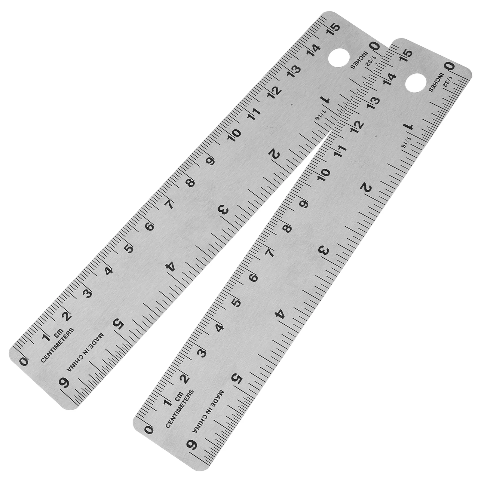 눈금자 코르크 스테인레스 스틸 눈금자 백 눈금자 목수 측정 도구, 목재 스트레이트 백, 정밀 학생, 패턴 2 개