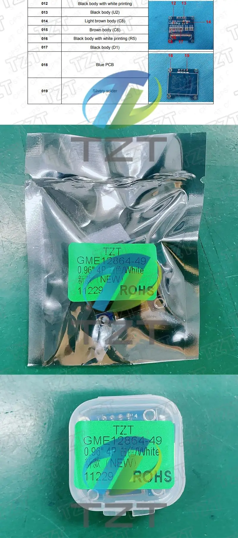 0,96 Zoll oled IIC Serielles weißes OLED-Anzeigemodul 128 x 64 I2C SSD1306 12864 LCD-Bildschirmplatine GND VDD SCK SDA für Arduino – Detail 6