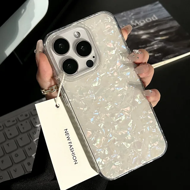 Luxury Glitter Shell Pattern Laser Phone Case For iPhone 11 12 13 14 15 16 Pro Max X XR XS 7 8 Plus Soft IMD Shockproof Cover - Image 5