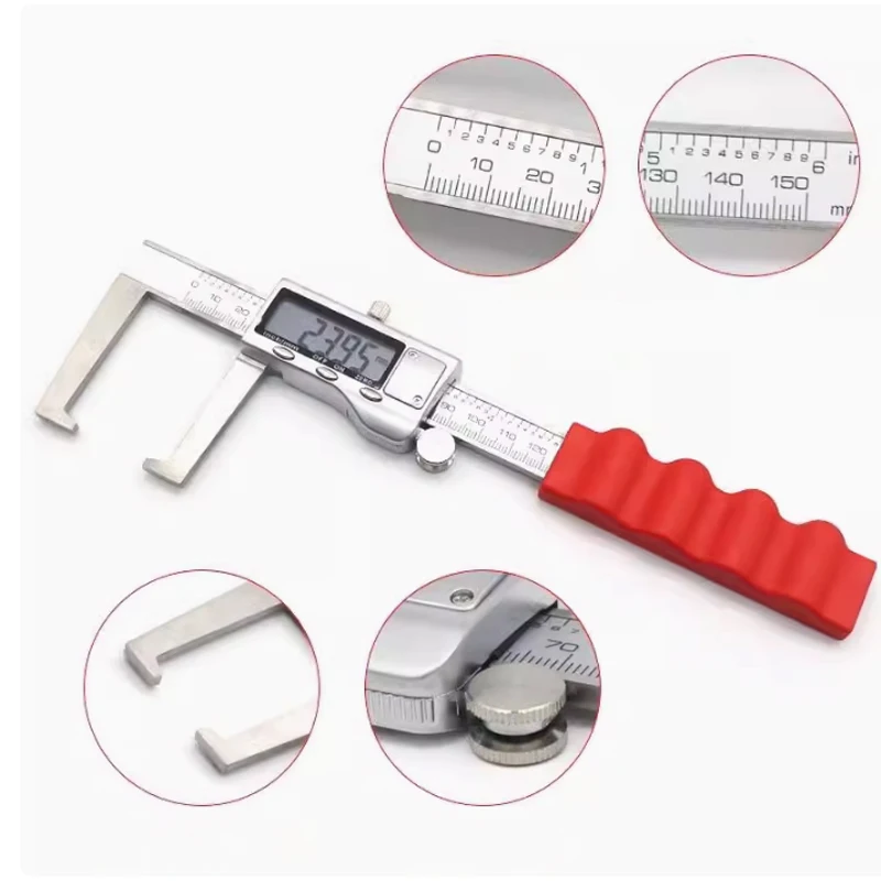 Pied à Coulisse Manuel En Acier Inoxydable - Pour Mesurer Diamètres Intérieur/extérieur Et épaisseurs - Compact 9.2x5.4 Cm