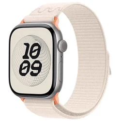 Colorful Stripe Strap for Apple Watch - Sport Nylon Loop Band (8 starlight color)