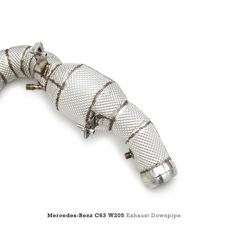 Head Section High flow Pipes branch downpipe Exhaust Pipe with catalyst For Mercedes-Benz C63 AMG W205 4.0T