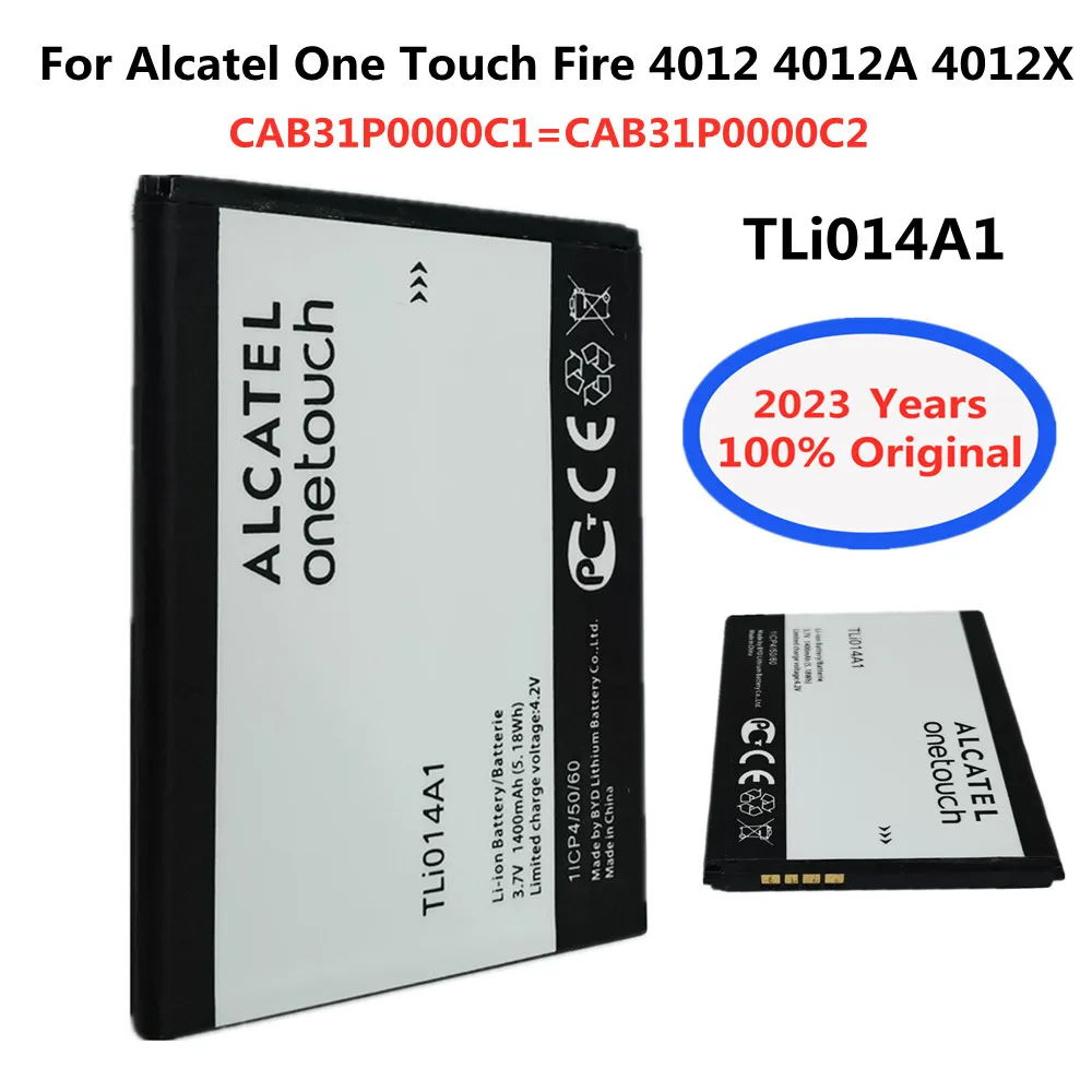 

2023 Original TLi014A1 Replacement Battery For Alcatel One Touch Fire 4012 4012A 4012X CAB31P0000C1 /CAB31P0000C2 Phone Batteria