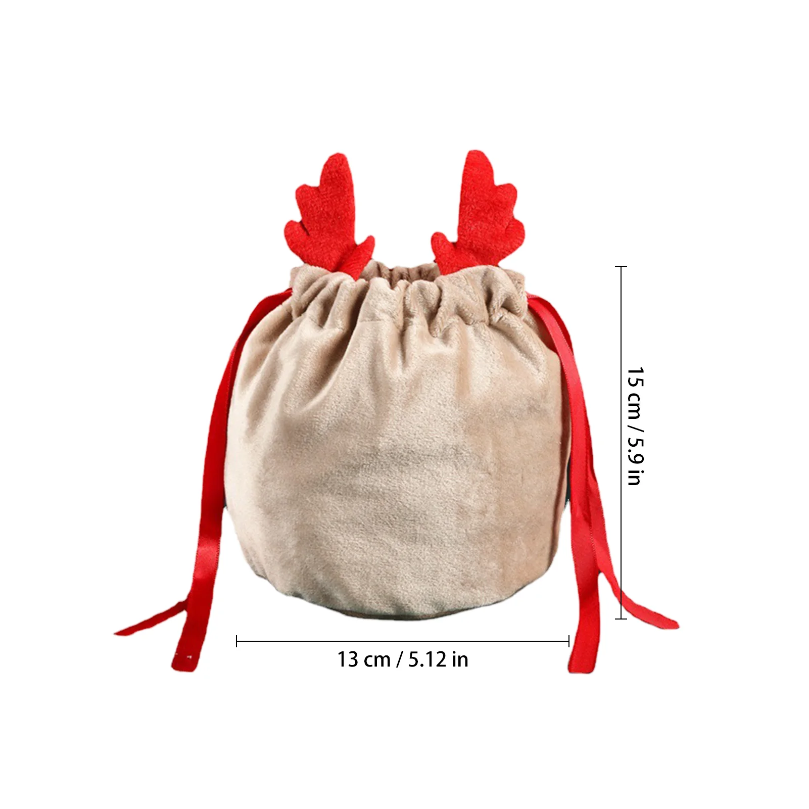 5/10 Christmas Reindeer Drawstring Gift Bag Reusable Velvet Santa Claus Candy Gift Bag Party Decoration velvet gift bags christmas gift bags gift bags christmas candy packaging