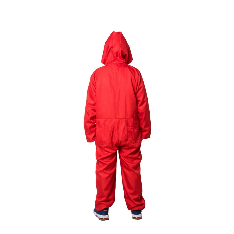 Halloween cosplay najnowszy film Fantasy pieniฤ
dze papierowy dom rabunek do odgrywania rรณl wysokie ciฤcie papierowa maska czerwony kostium Dali