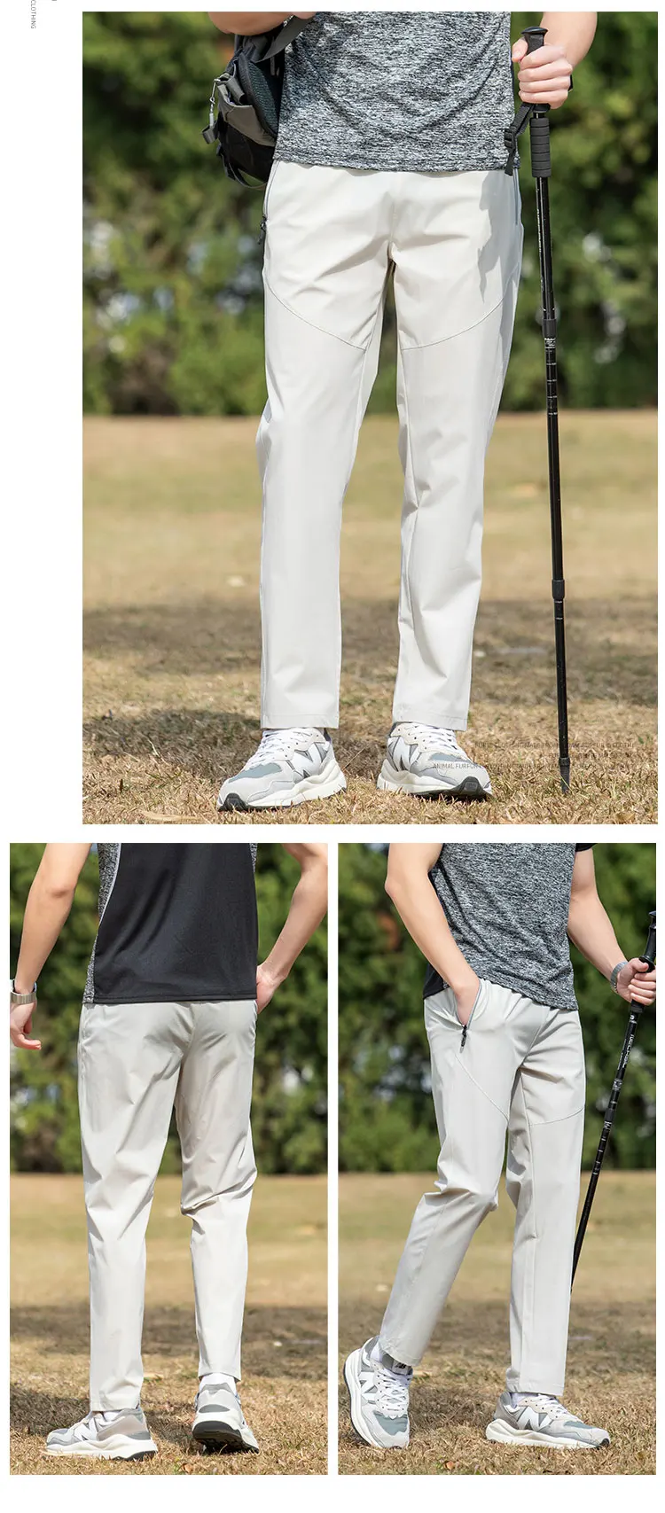 Description Picture 5 of itemSummer Zip Pockets Sweatpants Men Plus Size Sportswear Quick Dry Ice Silk Casual Track Pants Male Loose Sport Trousers 7xl 8xl