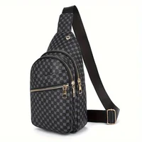 1pc Stylish Mens Classic Chest Bag - Durable PU Sling Bag for Casual Fashionistas - Comfortable Crossbody Design 3