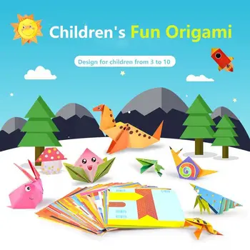 Creative Children Hand-cut Paper Paper Art Book Educational Early Learning Kids Craft Toys Handmade Paper Origami Folding Paper 1