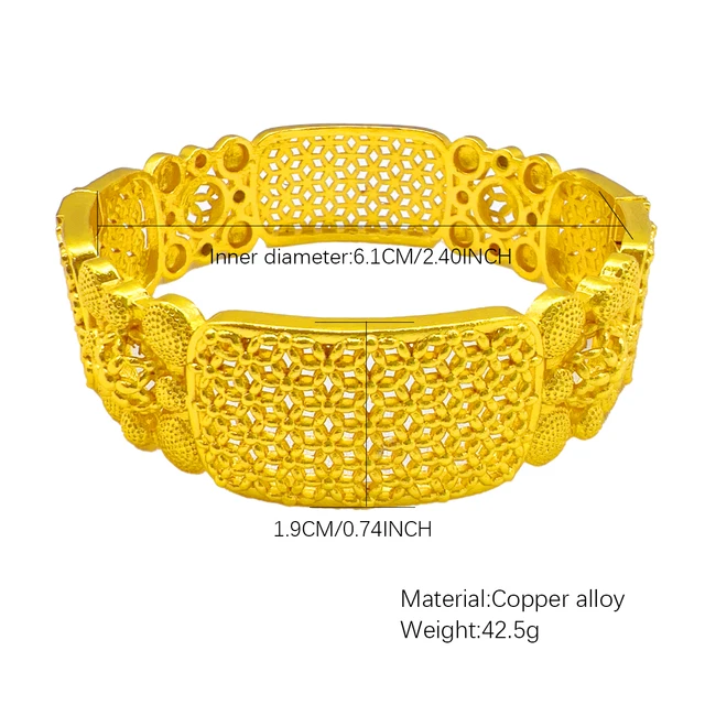 ANIID Luxury African Charm 24k Gold Plated Bangles For Women Arabic Bridal Dubai Indian Bracelet Nigerian Wedding Jewelry Party 6