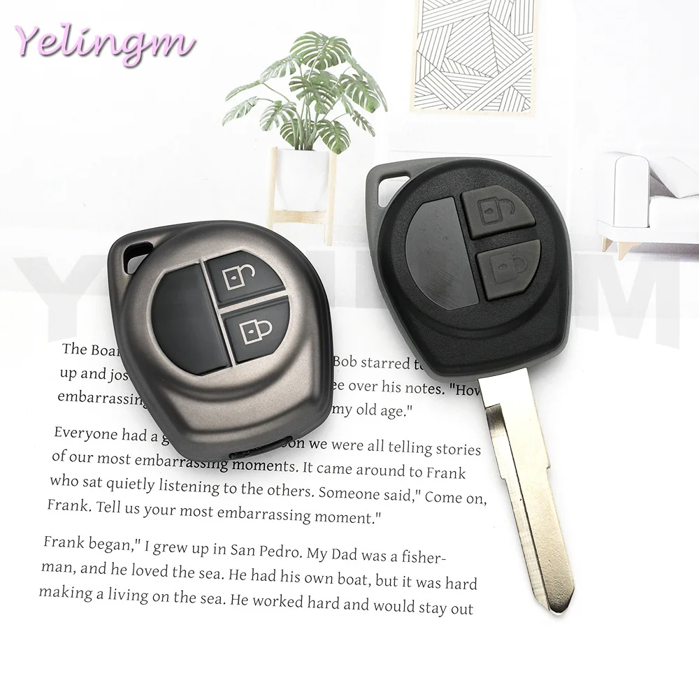 Sleek 2-Button Car Remote Key Cover Case - Premium Shell Decor