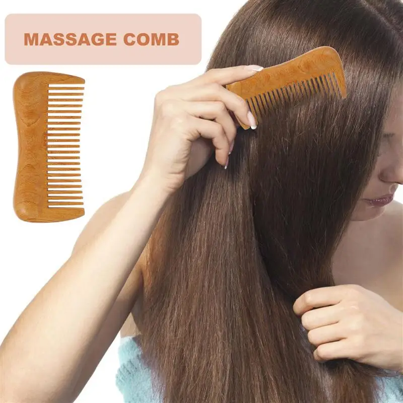 1pc Fine-toothed Wooden Comb Multi-purpose Massage Comb Home Hairdressing Tool