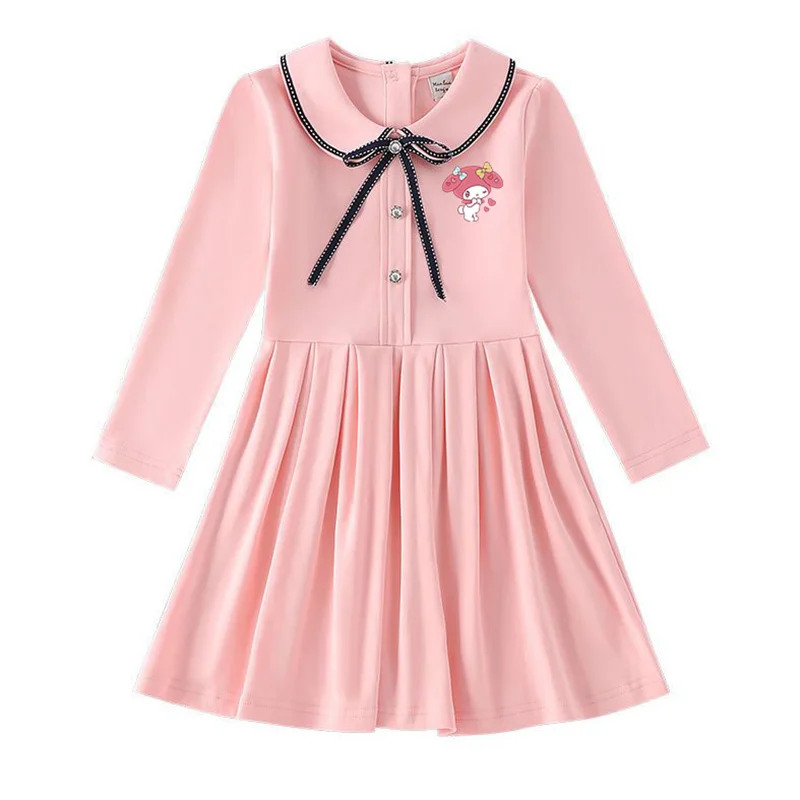 

Sanrio Kawaii My Melody Girls Dress Autumn Winter Cartoon Anime Sweet Cute Children Princess Skirt Long Sleeve Clothes Kid Gifts
