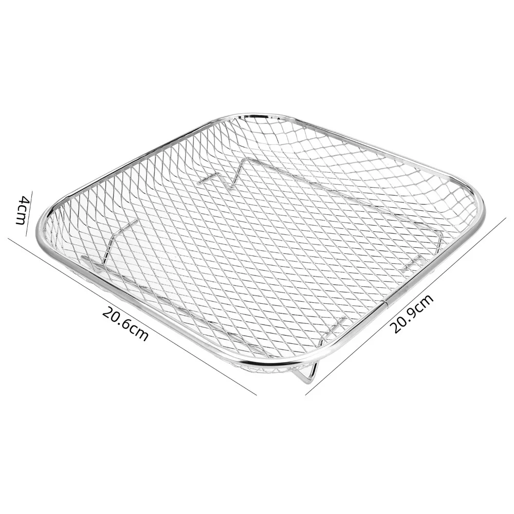 DurableStackableAirFryerRackNon-StickStainlessSteelAirfryerTrayGrillingRackKitchenGadgets