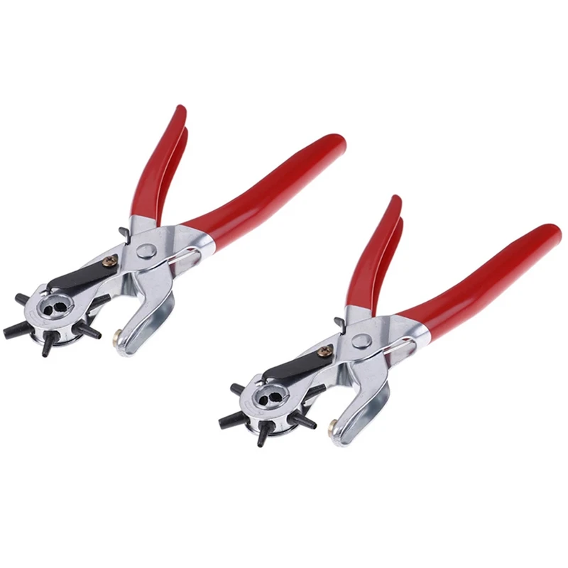 

2-Piece Leather Hole Punch Belt Hole Puncher Punch Pliers Belt Punch Pliers Leather Punch Tool