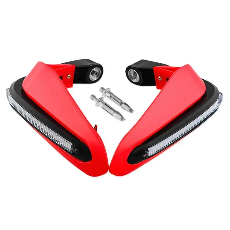 

Motorcycle Hand Guards Protector 2pcs Handlebar LED Light Handguards Protector For Dirt Bike Scratch-Resistant Durable Stylish