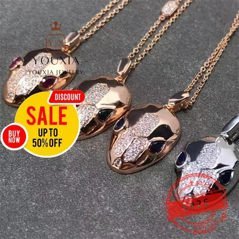 1:1 Hot selling European and American s925 Silver simple design party fashion Couple Necklace Luxury Jewelry necklace for women