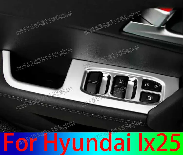 

Для Hyundai Ix25 2015-2019 Creta хромированная крышка для внутренней двери подлокотника окна переключателя декоративная панель управления автомобильные аксессуары