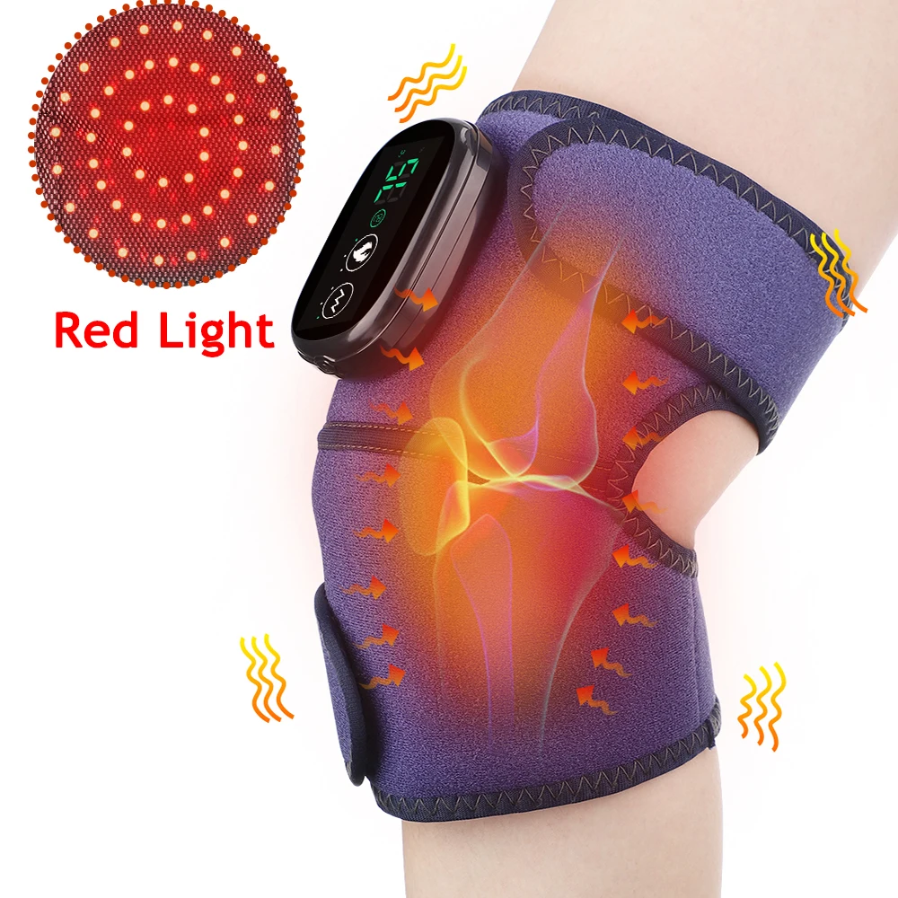 Electric Knee Pad Massage Red Light Heating Therapy Massager For
