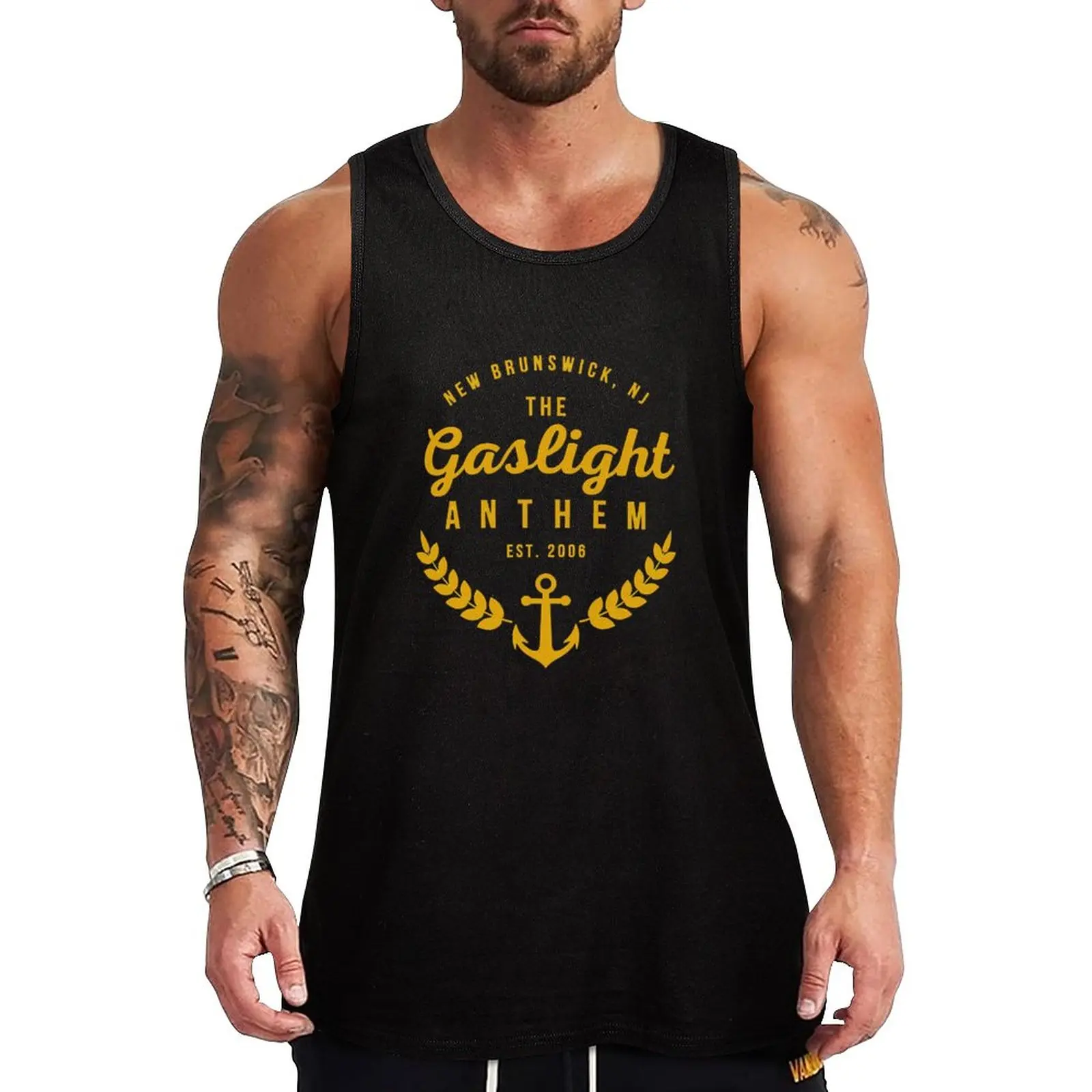 

New Gaslight Anthem Est. 2006 Tank Top sleeveless gym shirts male quick-drying t-shirt