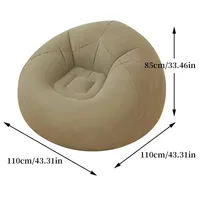 Large Lazy Inflatable Sofa Chairs PVC Lounger Seat Bean Bag Sofas Pouf Puff Couch Tatami Living Room Supply Outdoor Camping 2