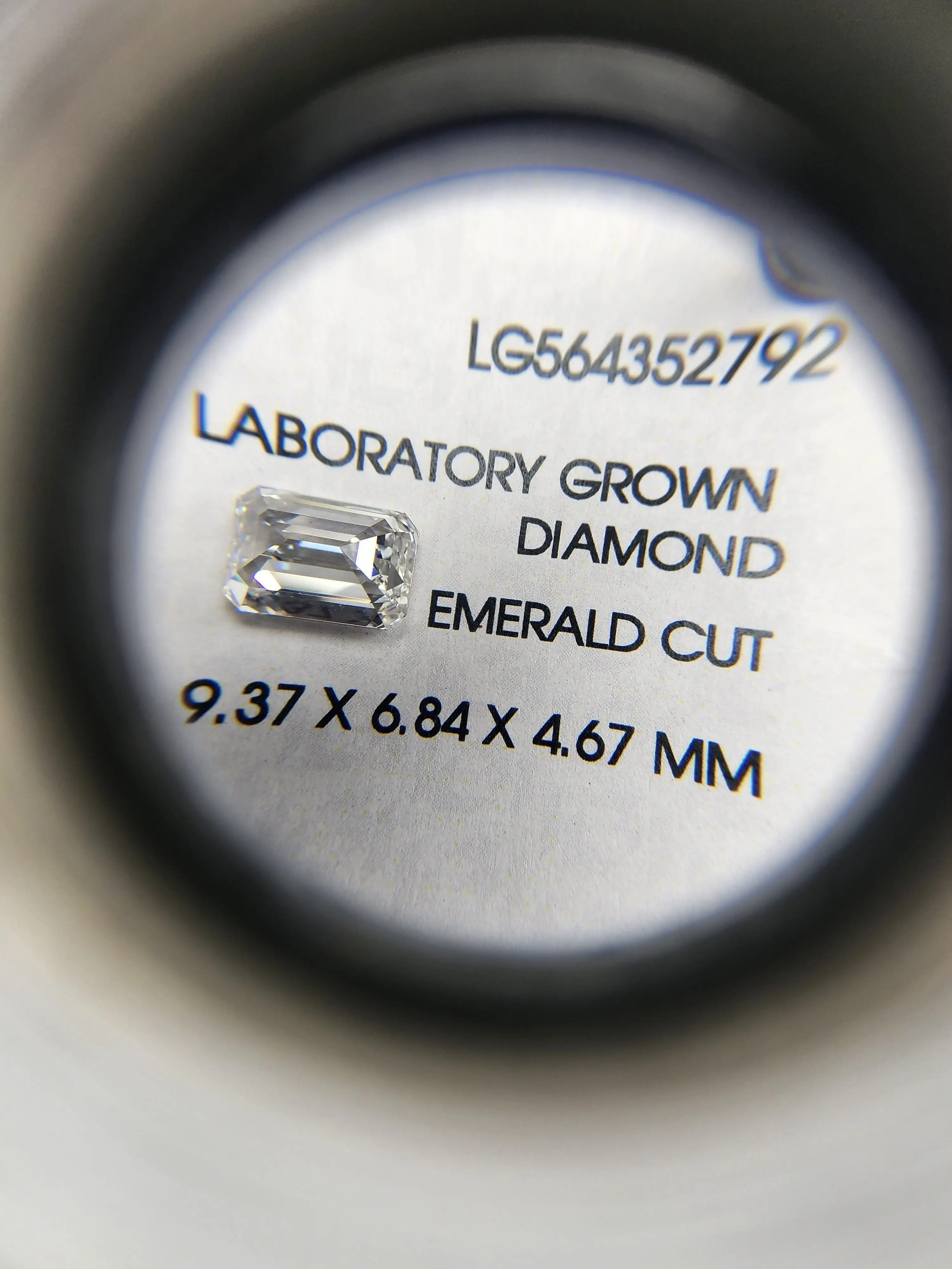 COSFIX 1-10ct Emerald Cut Lab Grown Diamond HPHT IGI