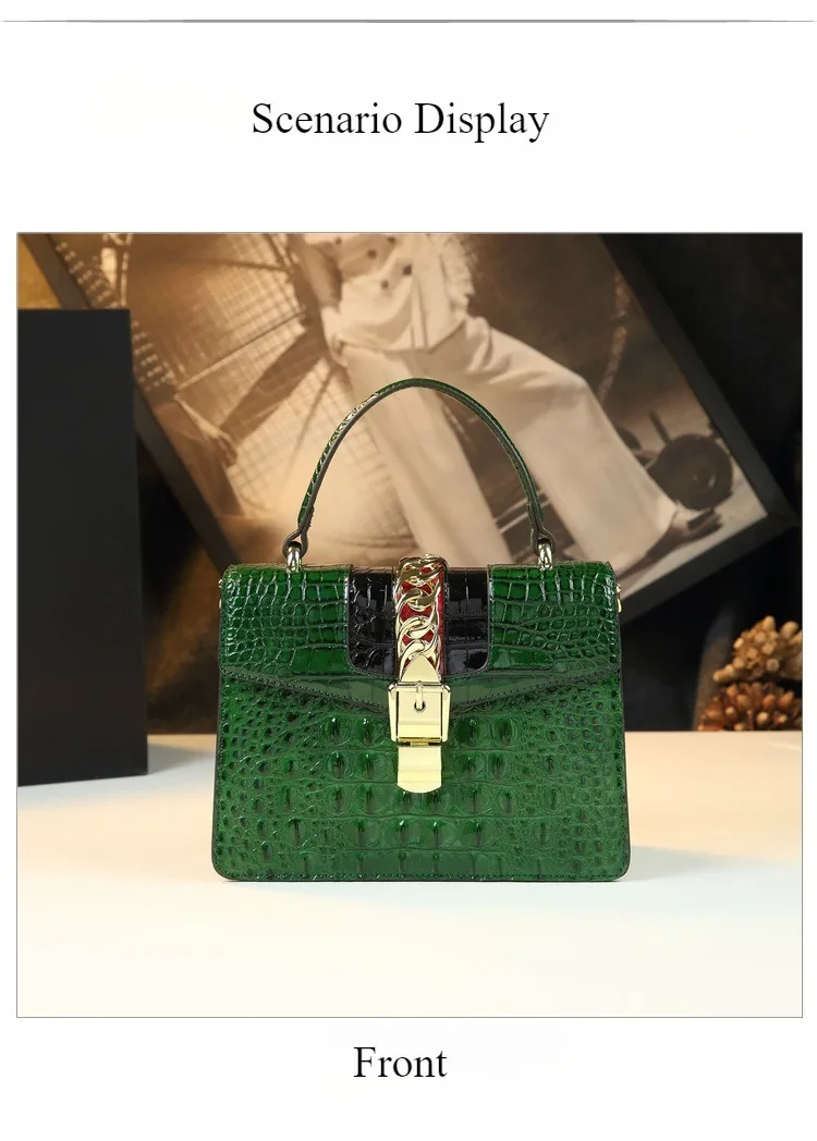 Neue Damenhandtasche aus Leder mit Krokoprägung, Umhängetasche, kleine Schultertasche für 2026