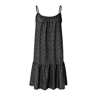 Summer Dress Women 2023 Floral O Neck Ruffle Hem Spaghetti Strap Sleeveless Short Beach Dress Women's Summer Dress Free Shipping - Image 4