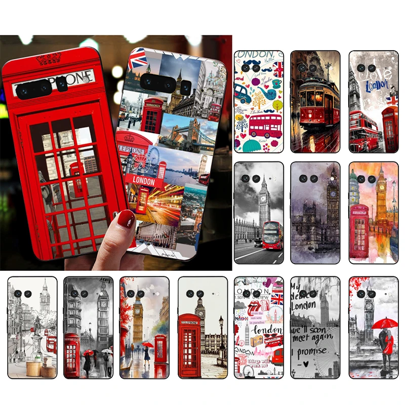 

London Bus Telephone Box Big Ben Phone Case For Google Pixel 8 7 Pro 7A 7 6A 6 Pro 5A 4A 3A Pixel 4 XL Pixel 5 6 4 3 3A XL Shell