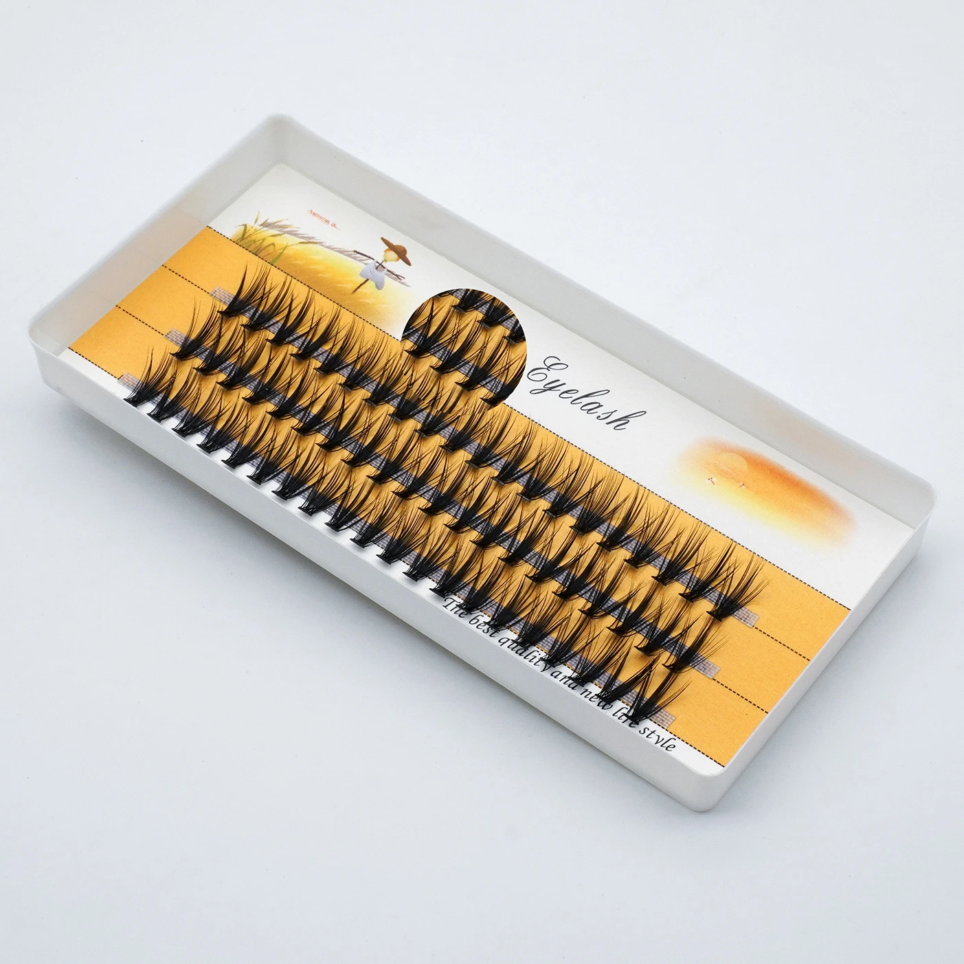 Anlinnet 20D Mink lashes 60 Bundles/Box Natural Thick Lash DIY Single Lash for Individual Eyelash Cluster Makeup Extension